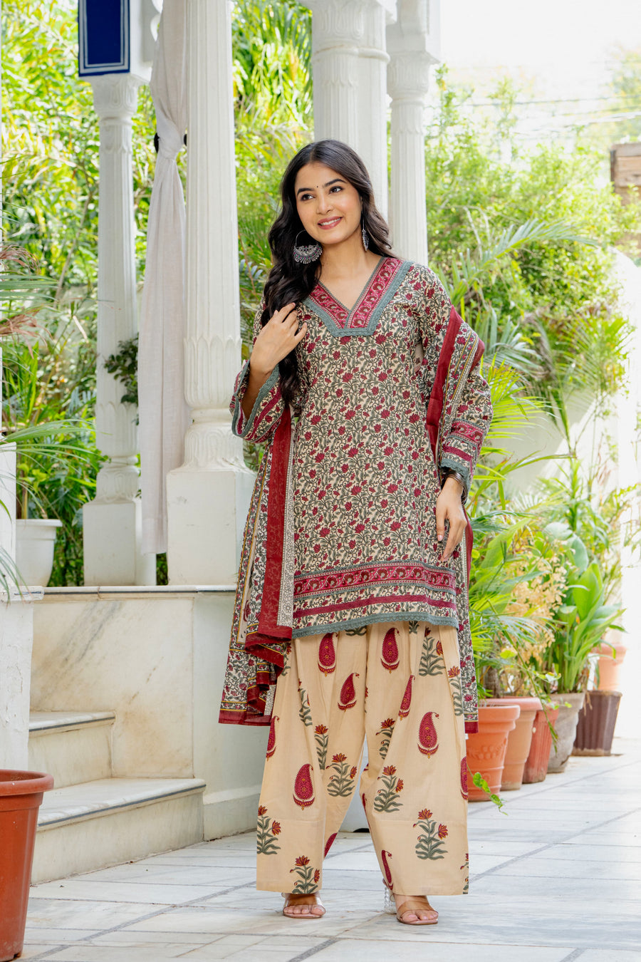 VINTAGE BLOOM FARSHI SUIT SET