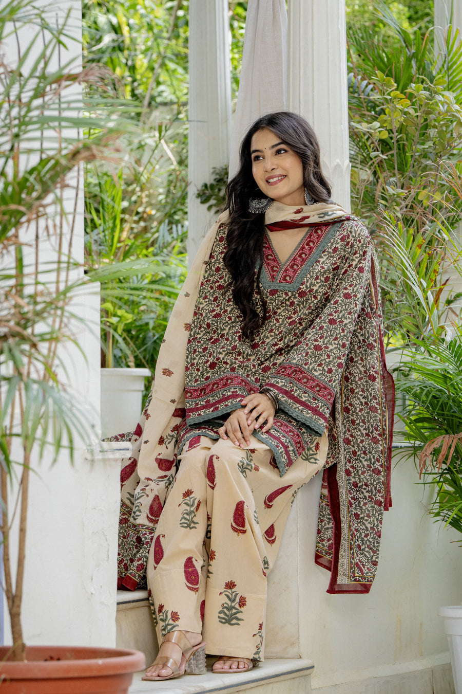 VINTAGE BLOOM FARSHI SUIT SET