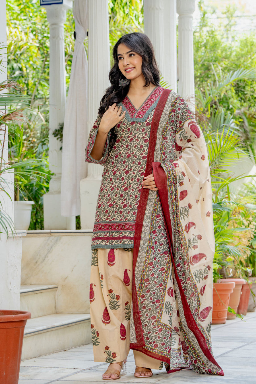 VINTAGE BLOOM FARSHI SUIT SET
