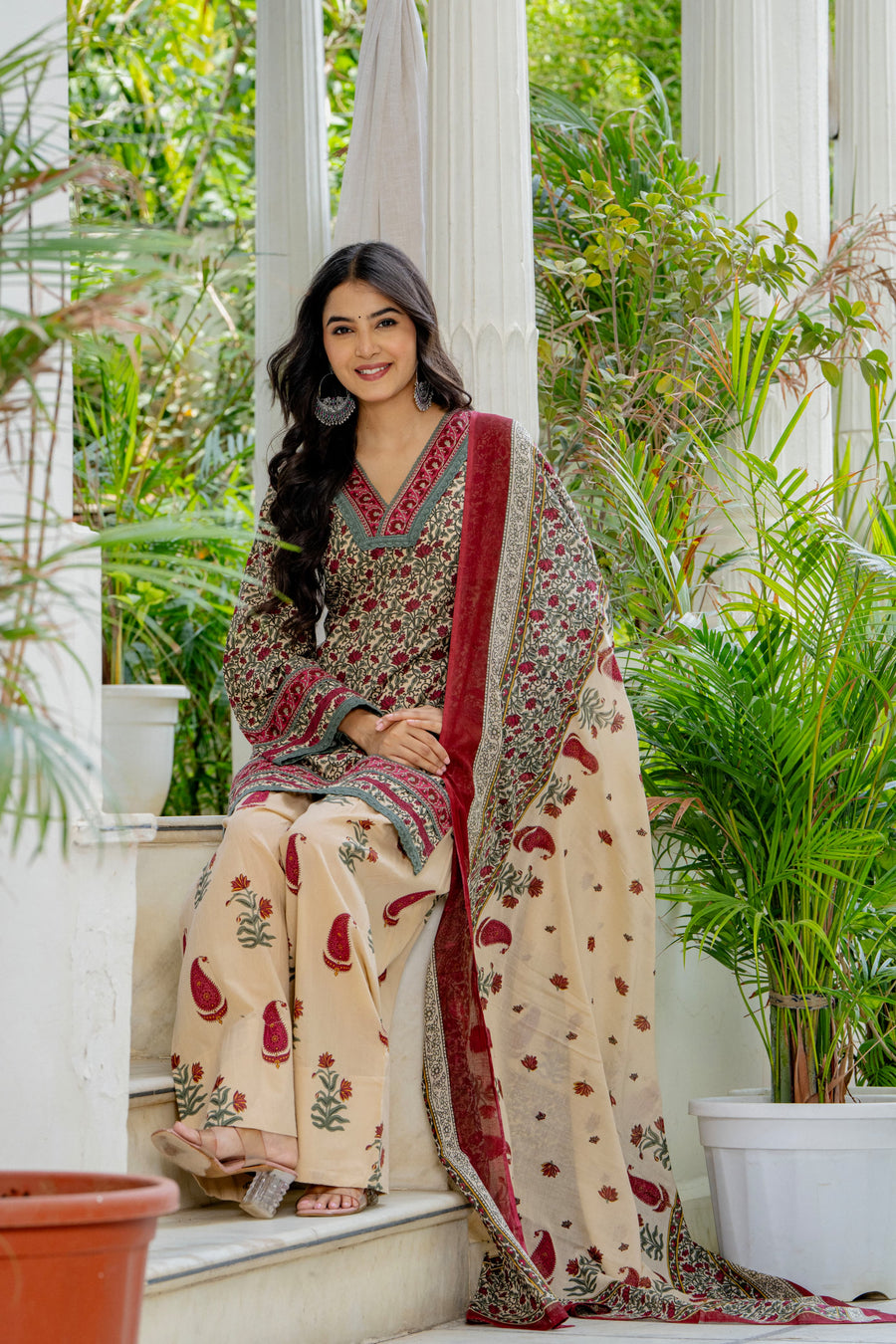 VINTAGE BLOOM FARSHI SUIT SET