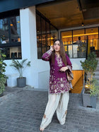 Women's Premium Embroidered Kurti Harem Pant Set | Designer Ethnic Co-Ord Set | Party, Festive & Casual Wear