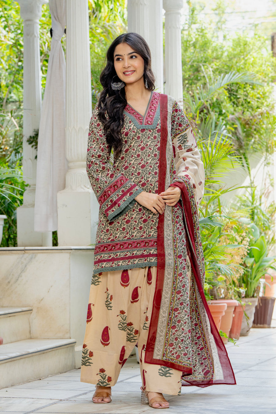 VINTAGE BLOOM FARSHI SUIT SET