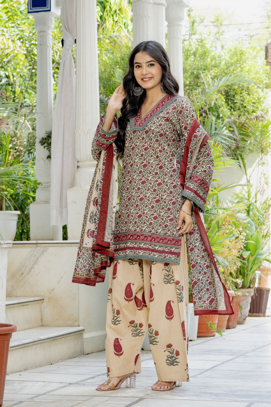 VINTAGE BLOOM FARSHI SUIT SET