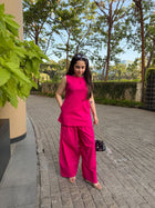 Sleeveless Farshi Salwar Set With Pockets
