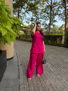 Sleeveless Farshi Salwar Set With Pockets