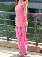Sleeveless Farshi Salwar Set With Pockets